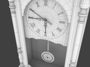 wooden wallclock 3D Model