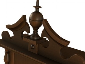wooden wallclock Model 3D
