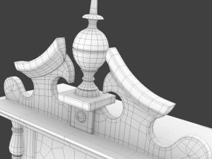 wooden wallclock 3D Model