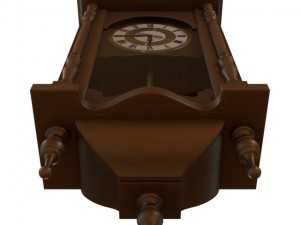 wooden wallclock Model 3D