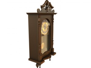 wooden wallclock Model 3D