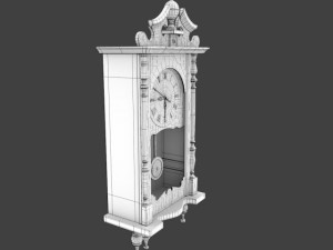 wooden wallclock Model 3D