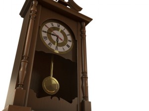 wooden wallclock Model 3D