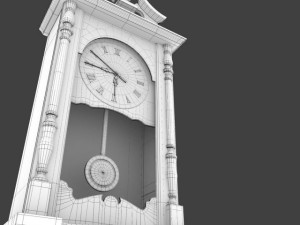 wooden wallclock Model 3D