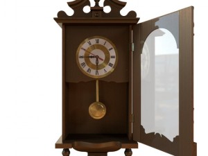 wooden wallclock Model 3D