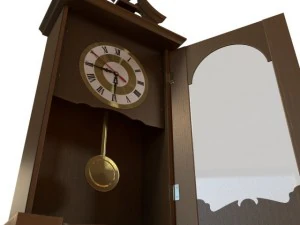 wooden wallclock 3D Model