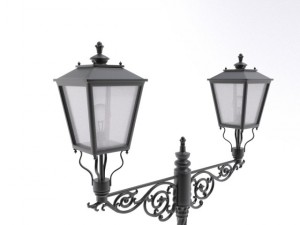 cast iron street lamps 2 Model 3D