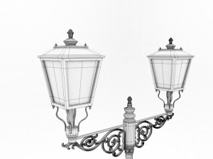 cast iron street lamps 2 Model 3D
