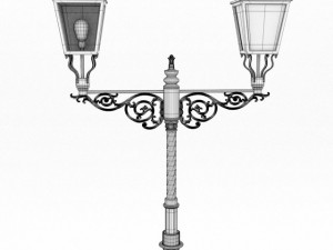 cast iron street lamps 2 Model 3D