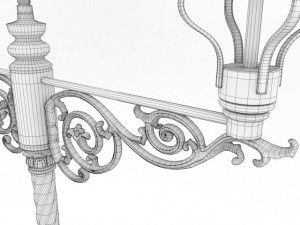 cast iron street lamps 2 Model 3D