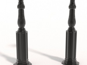 cast iron street lamps 2 Model 3D
