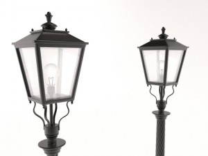 cast iron street lamps 2 Model 3D