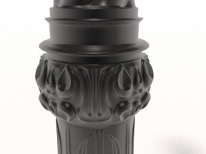 cast iron street lamps 2 Model 3D
