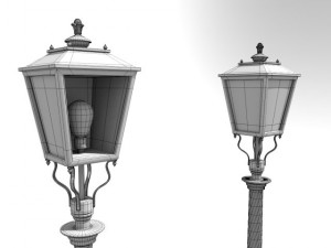 cast iron street lamps 2 Model 3D