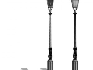 cast iron street lamps 2 Model 3D