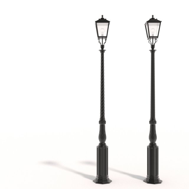 cast iron street lamps 3D 模型 .c4d .max .obj .3ds .fbx .stl .blend 