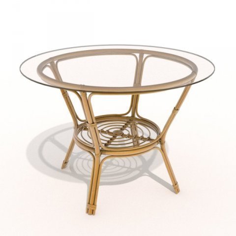 rattanglass table 3D मॉडल .c4d .max .obj .3ds .fbx .stl .blend 