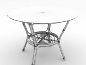 rattanglass table 3D मॉडल