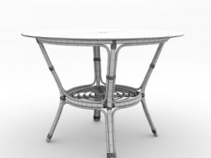 rattanglass table 3D मॉडल