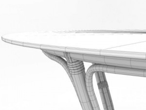 rattanglass table 3D मॉडल