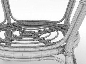 rattanglass table 3D मॉडल