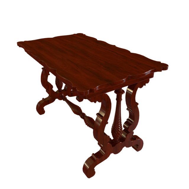 antique table 3D Модель .c4d .max .obj .3ds .fbx .stl .blend 