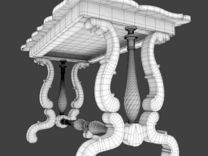 antique table 3D Model