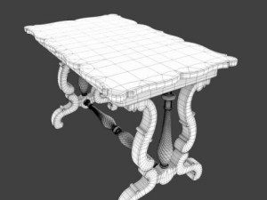 antique table 3D Модель