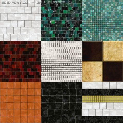 ceramic tiles CG Texturen .c4d .max .obj .3ds .fbx .stl .blend 