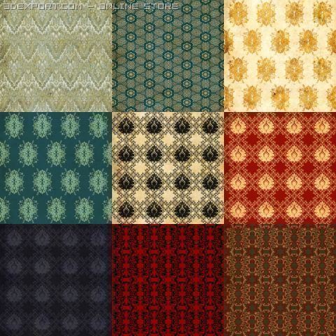 vintage patterns CG 텍스쳐 .c4d .max .obj .3ds .fbx .stl .blend 