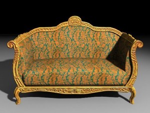 retro sofa Modèle 3D