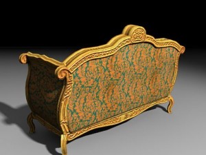 retro sofa Modèle 3D