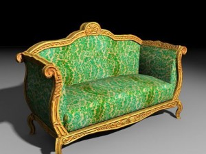 retro sofa Modèle 3D
