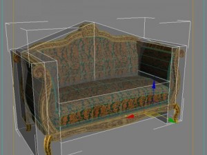 retro sofa Modèle 3D