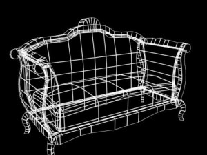 retro sofa Modèle 3D