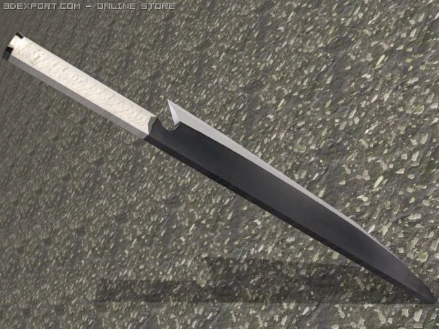 zangetsu sword 3D Model .c4d .max .obj .3ds .fbx .stl .blend 
