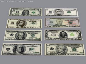 united states money Modèle 3D