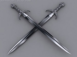 locking sword Modello 3D