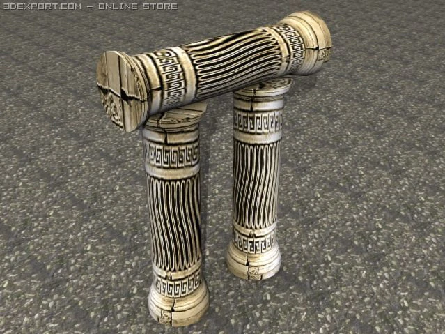 римська колона 3D Модель .c4d .max .obj .3ds .fbx .stl .blend