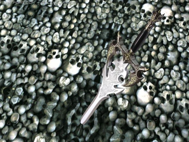 Abgrundschwert 3D Modell .c4d .max .obj .3ds .fbx .stl .blend 