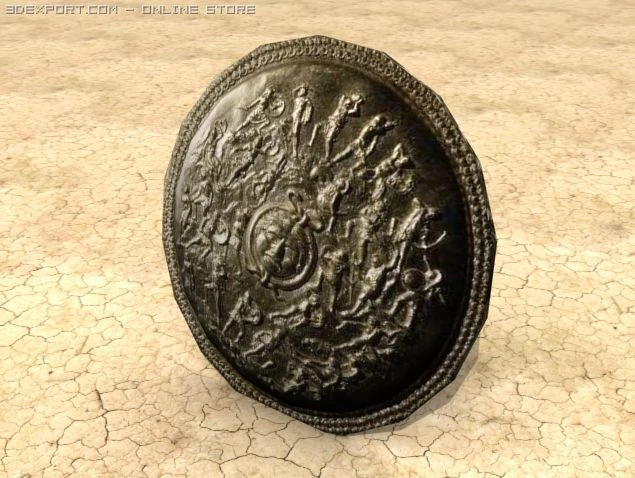 athena shield 3D Model .c4d .max .obj .3ds .fbx .stl .blend 