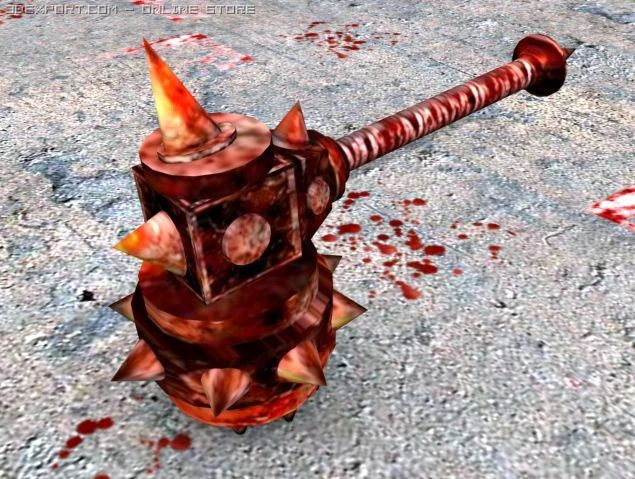 barbarian hammer 3D Model .c4d .max .obj .3ds .fbx .stl .blend 