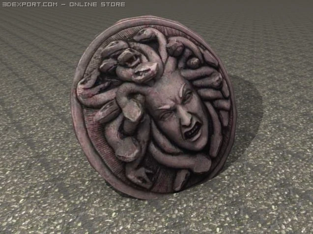 medusa shield 3D Model .c4d .max .obj .3ds .fbx .stl .blend 