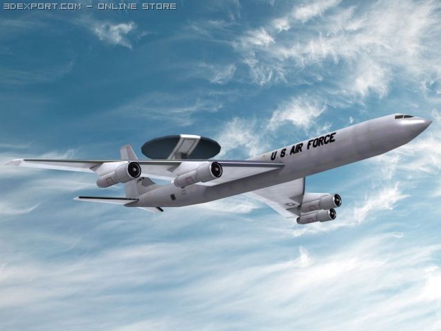 e3 sentry awacs 3D 모델 .c4d .max .obj .3ds .fbx .stl .blend 