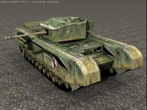 churchill mk iii a20 Model 3D