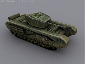churchill mk iii a20 Model 3D