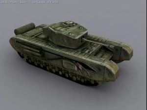 churchill mk iii a20 3D Model