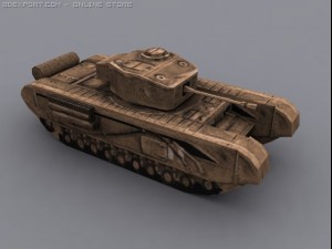 churchill mk iii a20 Model 3D