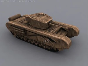 churchill mk iii a20 3D Model