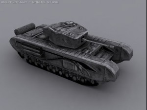churchill mk iii a20 Model 3D